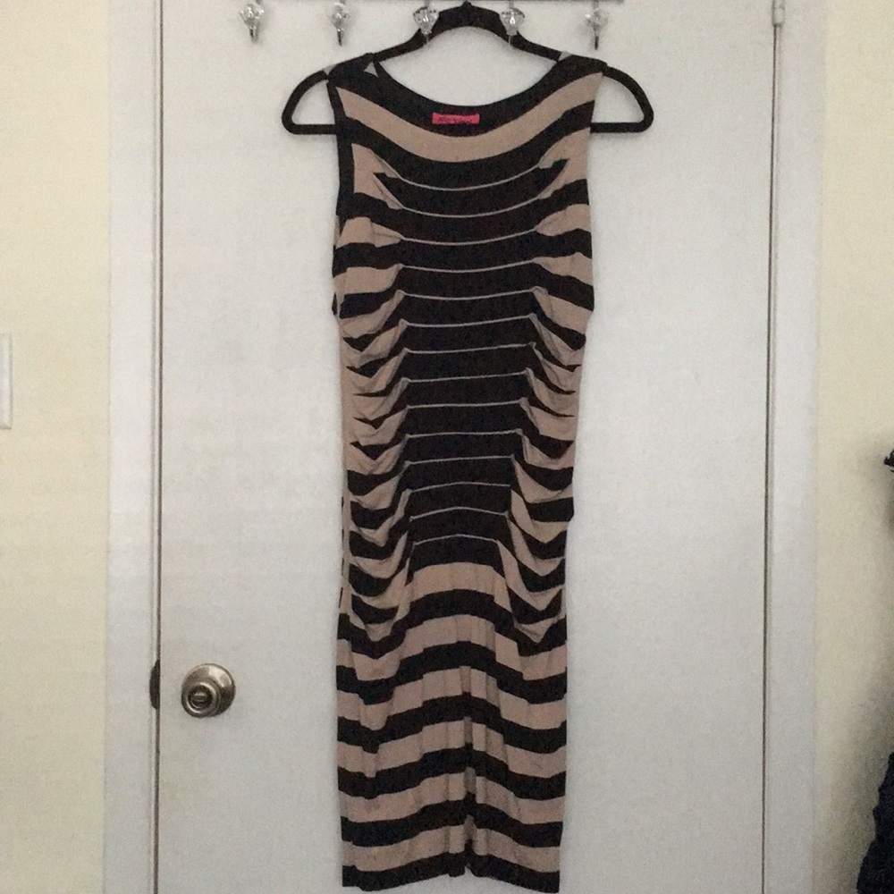 Betsy Johnson Striped illusion dress